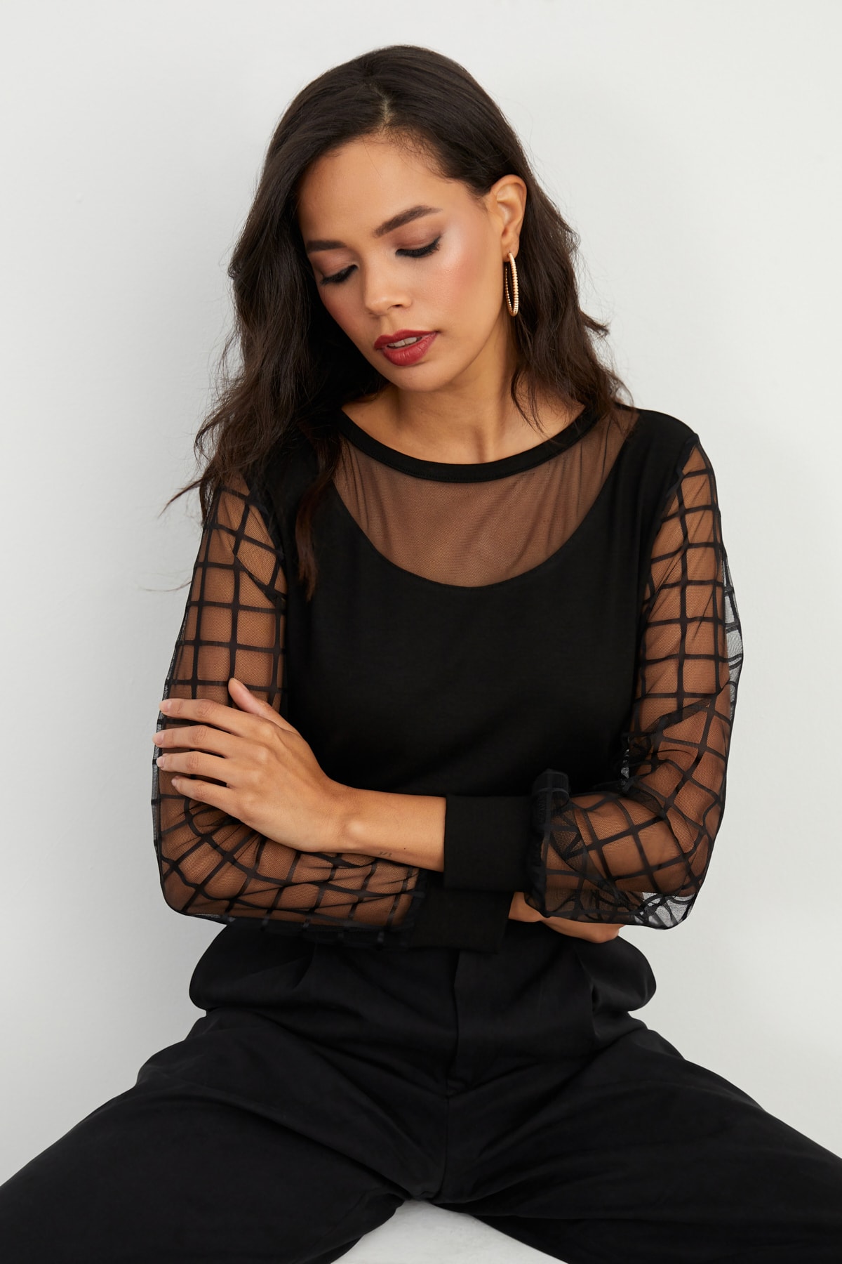 Cool & Sexy Bluse Schwarz Regular Fit Fast ausverkauft