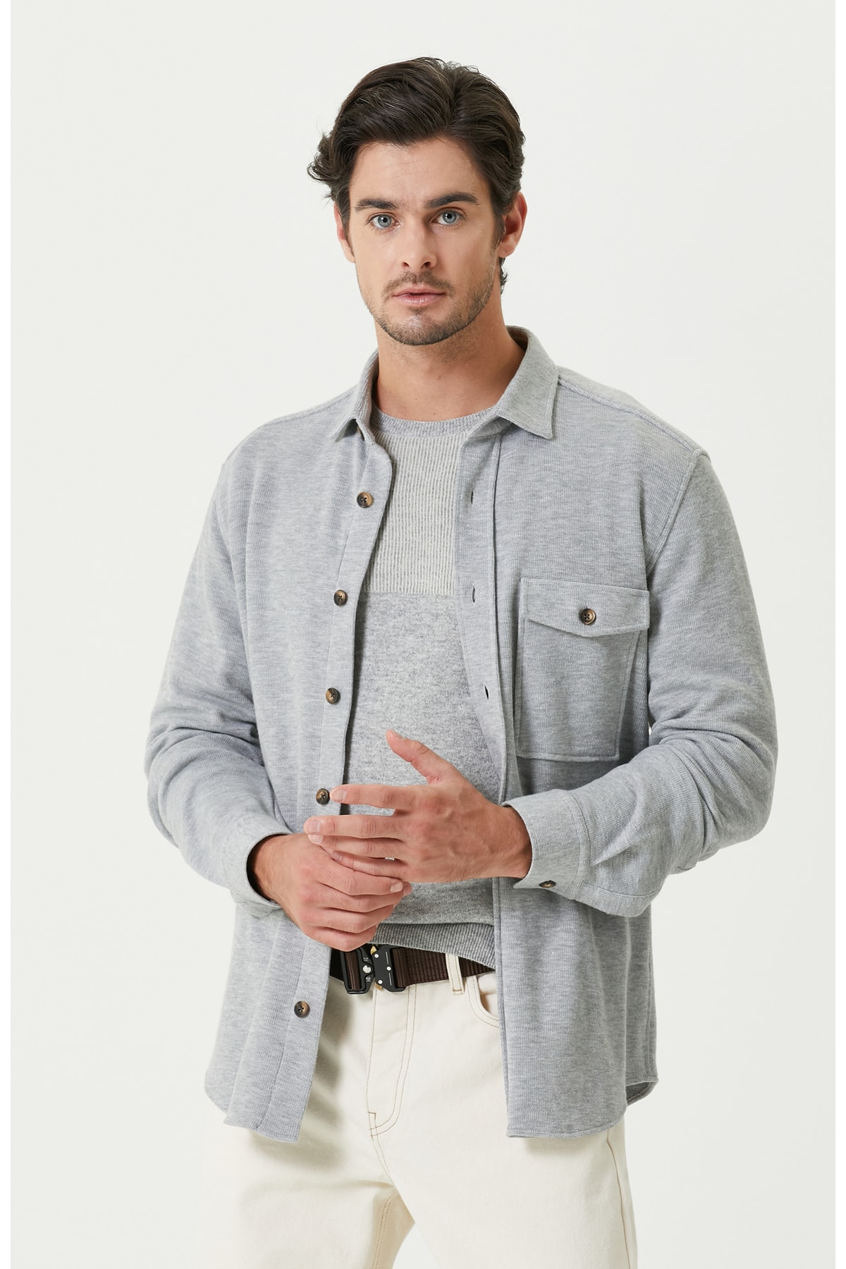 نتورک پیراهن خاکستری