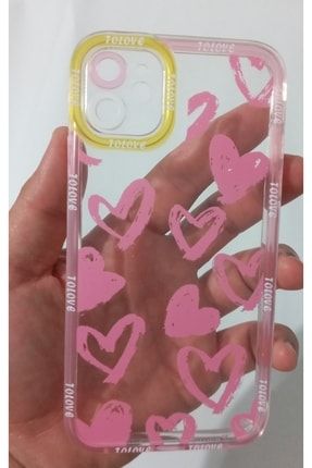 Pembe Kalp Pink Heart Iphone 11 Slikon Kamera Korumalı Lüx Kılıf Case PEMBEKALP