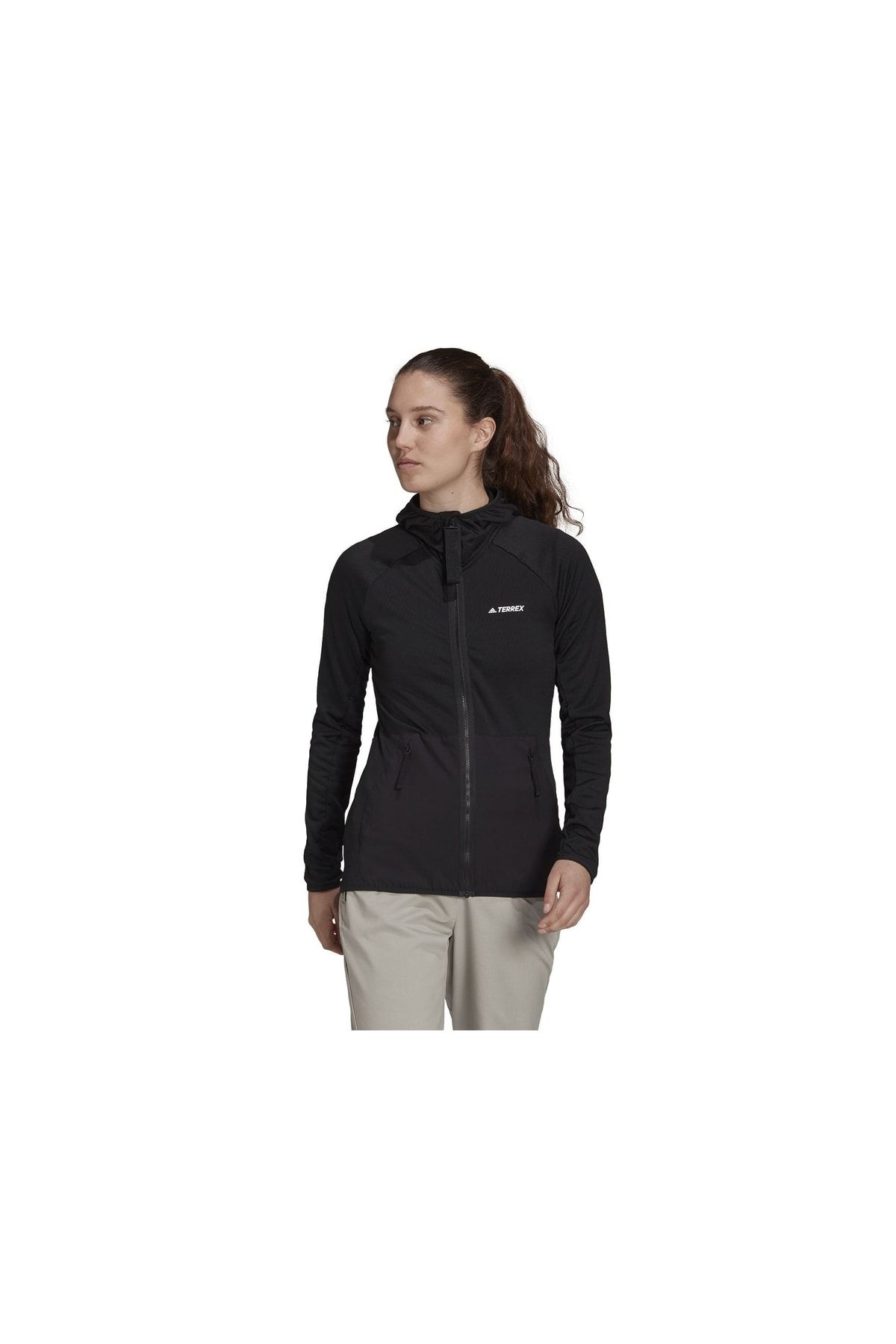 adidas ژاکت پشمی زنانه W Txfloocelt Hj در فضای باز GI7168 مشکی