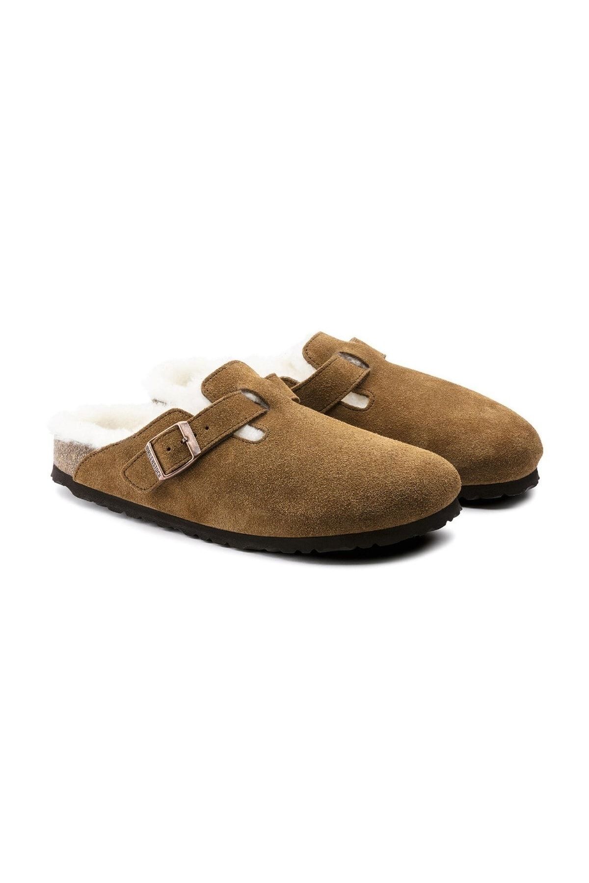 دمپایی منزل سبز مردانه و زنانه Boston Shearling VL اورجینال Birkenstock