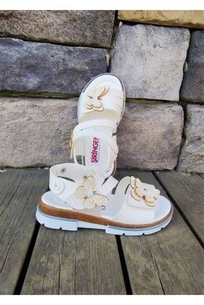3211-17 Kelebek Ortopedik Kız Çocuk Sandalet Terlik Ayakkabı 22YSND000004