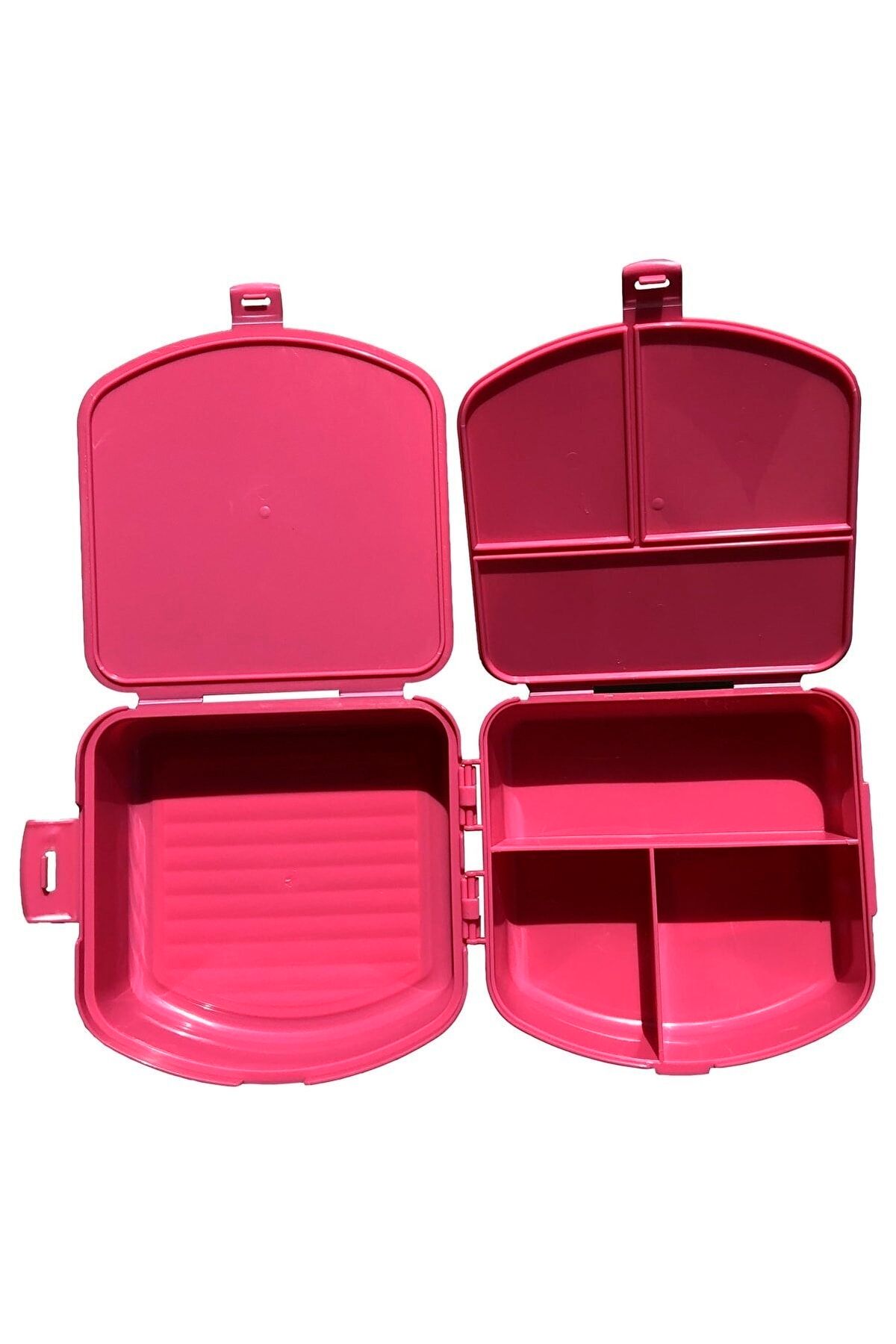 Vakia-Pink Compartmented Lunch Box / Two Compartment Feeding Storage Container Box 2