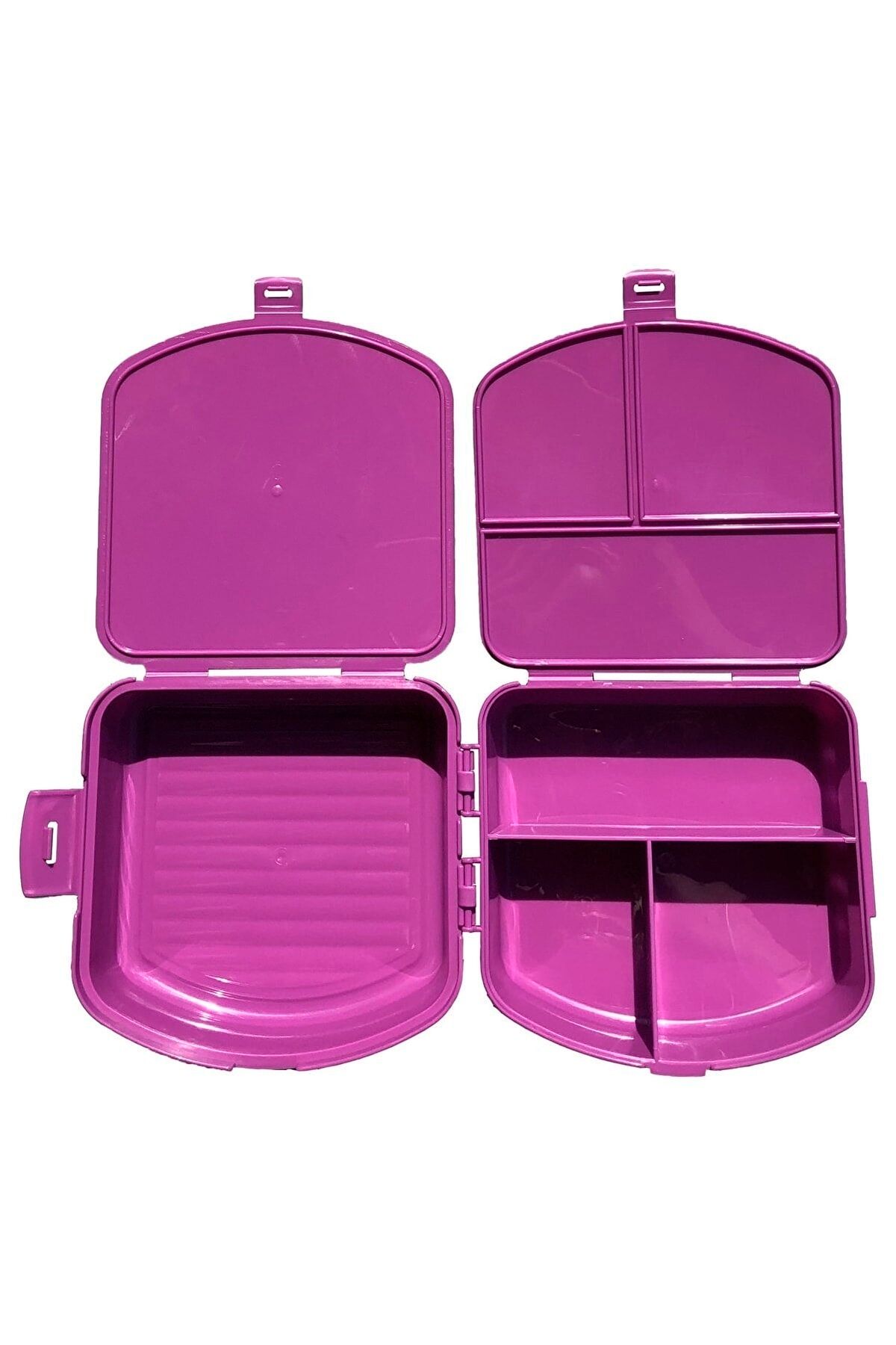 Vakia-Purple Compartmented Lunch Box / Two Compartment Lunch Storage Container Box 2