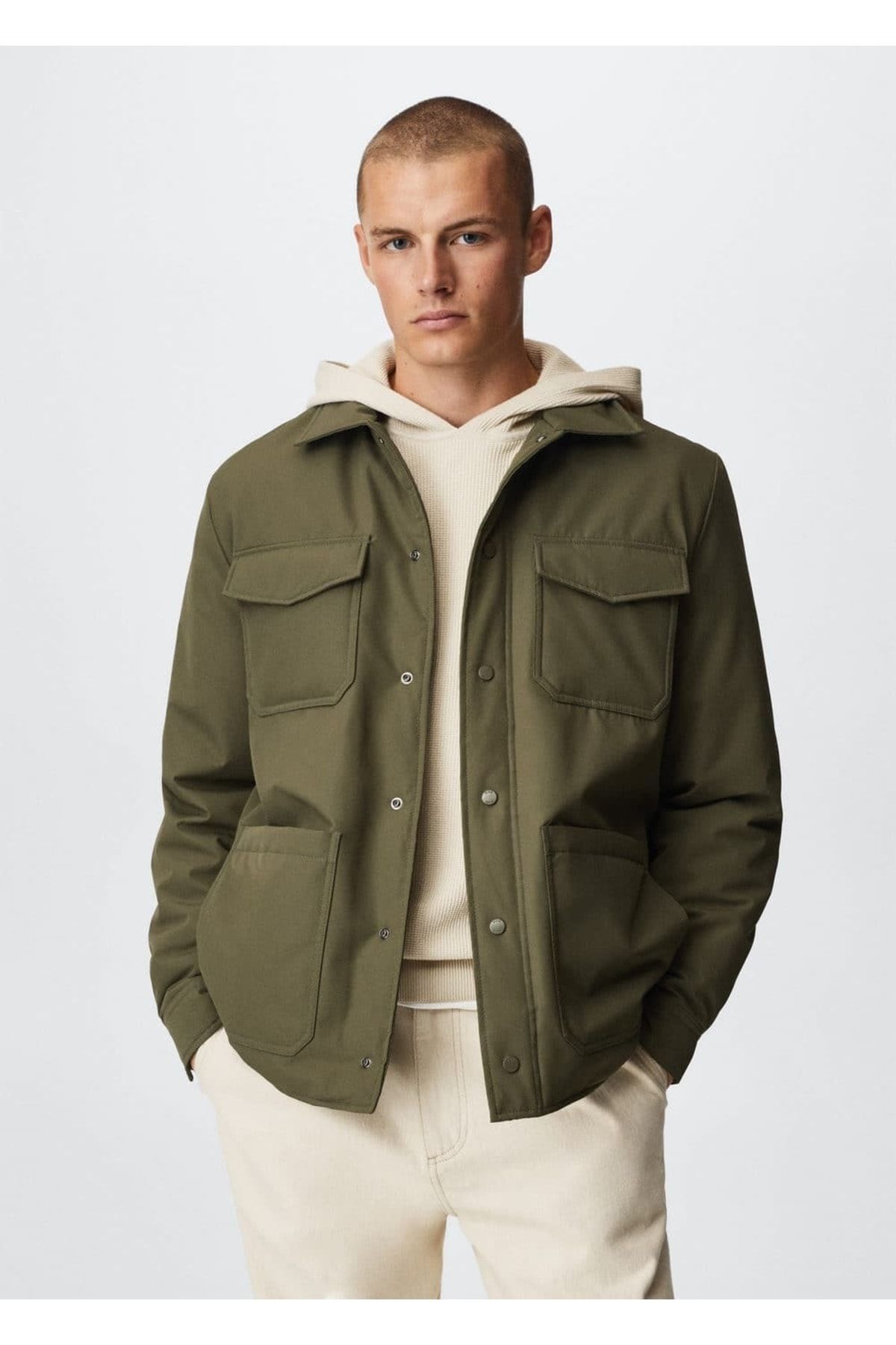 MANGO Man Jacket Khaki Trendyol