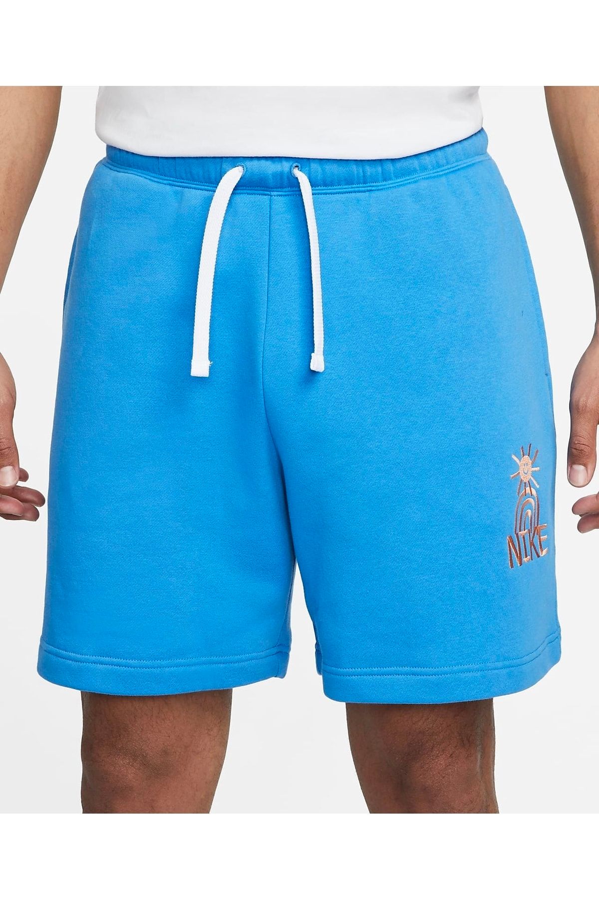 Royal blue best sale nike fleece shorts
