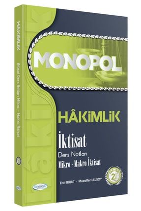 Monopol Adli Idari Hakimlik Iktisat Ders Notları 2. Baskı - Erol Bulut, Muzaffer Ulusoy Monopol Yayı TYC00338428147