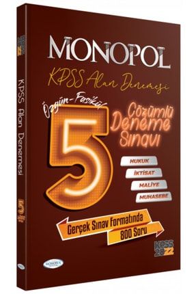 Monopol Kpss A Grubu Fasikül 5 Deneme Çözümlü 9786257837569