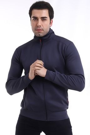 Erkek Dik Yaka Dalgıç Kumaş Ceket RG49-1003