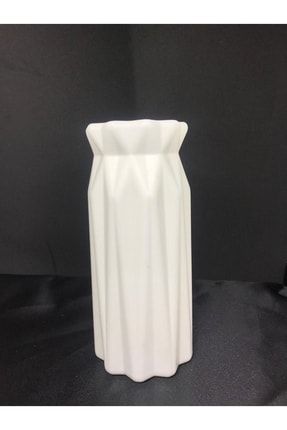Beyaz Plastik Kırılmaz Dekoratif Vazo RefTas8001