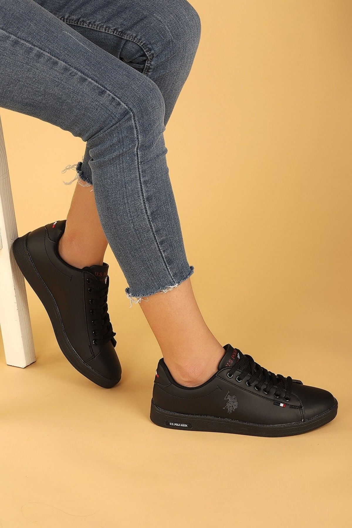 پولو اسن ایالات متحده کفش ارتوپدی روزمره مشکی زنانه Dhm 100548977 36/40 U.S. Polo Assn. یو اس پولو اورجینال - تصویر 1