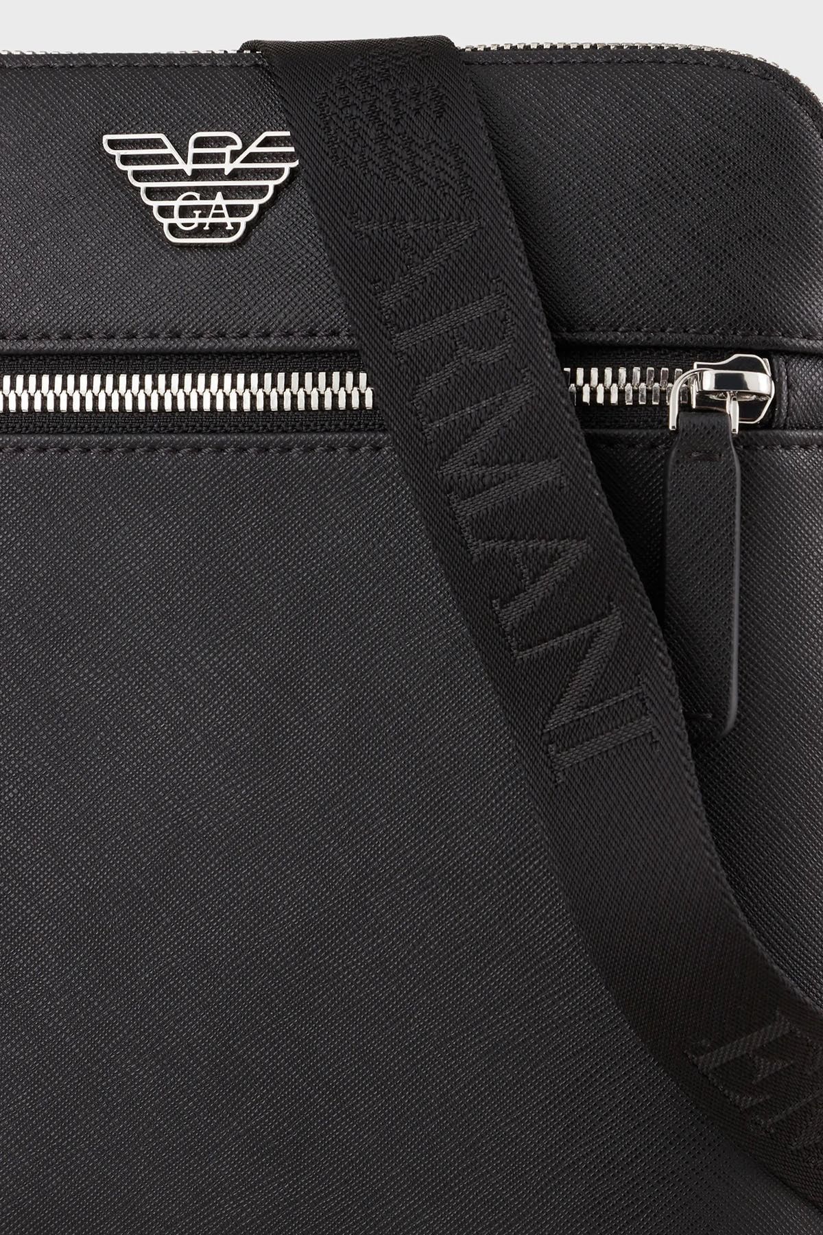 کیف شانه ای مردانه آویز قابل تنظیم با آرم Y4M185 Y138E 81072 Emporio Armani