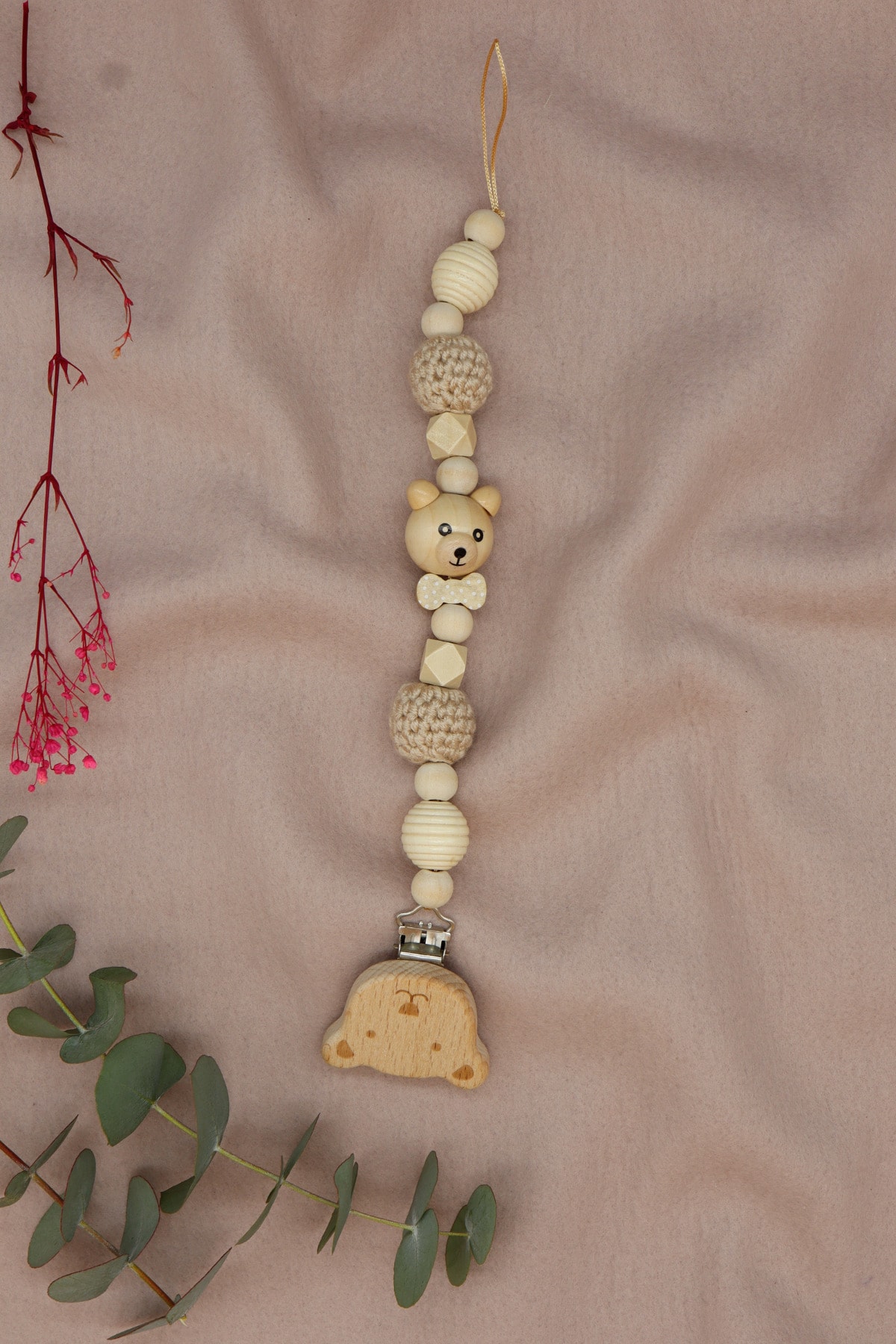 lilamtasarım Emzik Zinciri - Emzik Askısı Ahşap Emzik Zinciri Emzik Tutucu Emzinciri-t fotoğrafı 2 (önizleme)