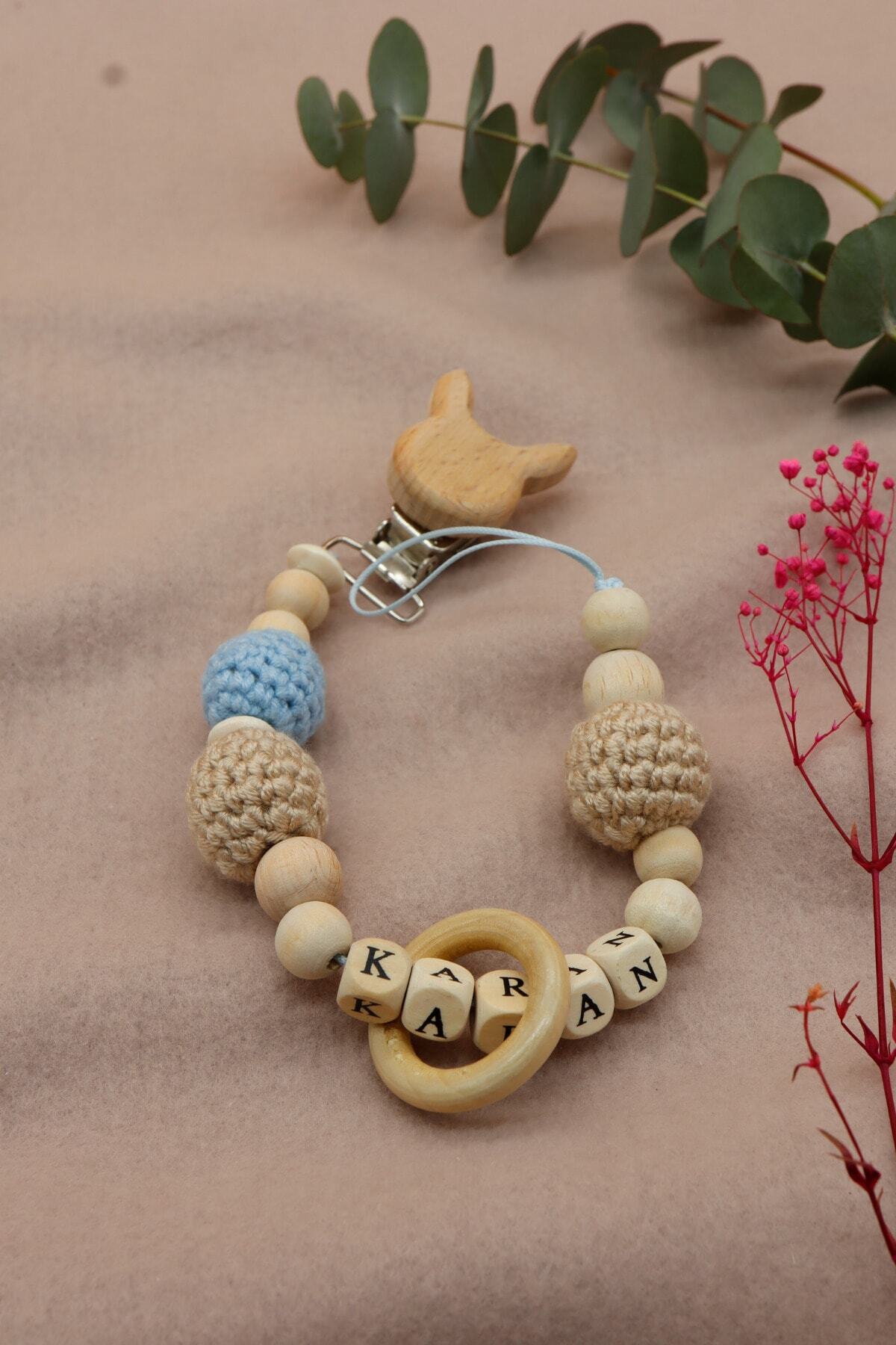 lilamtasarım Emzik Zinciri - Emzik Askısı Ahşap Emzik Zinciri Emzik Tutucu Emzinciri-t fotoğrafı 3 (önizleme)