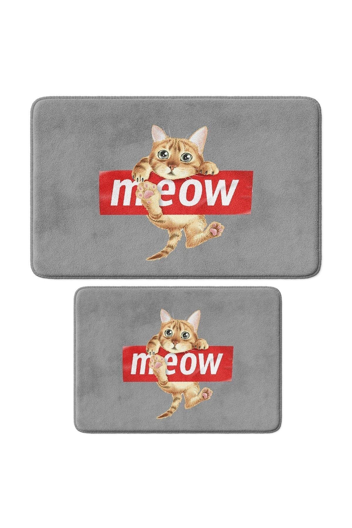 Cute Printed 2-Piece Bath Mat Set - Non-Slip Base, Machine Washable, 50x80cm And 40x60cm