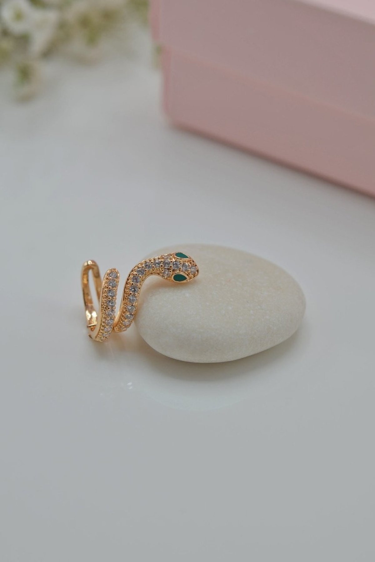 Yılan Model Sıkıştırmalı Kıkırdak Küpe Earcuff 2