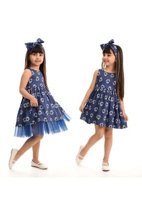 Kız Çocuk Elbise Ve Bandana Tak Çıkar Tütü Detaylı 0121YKES