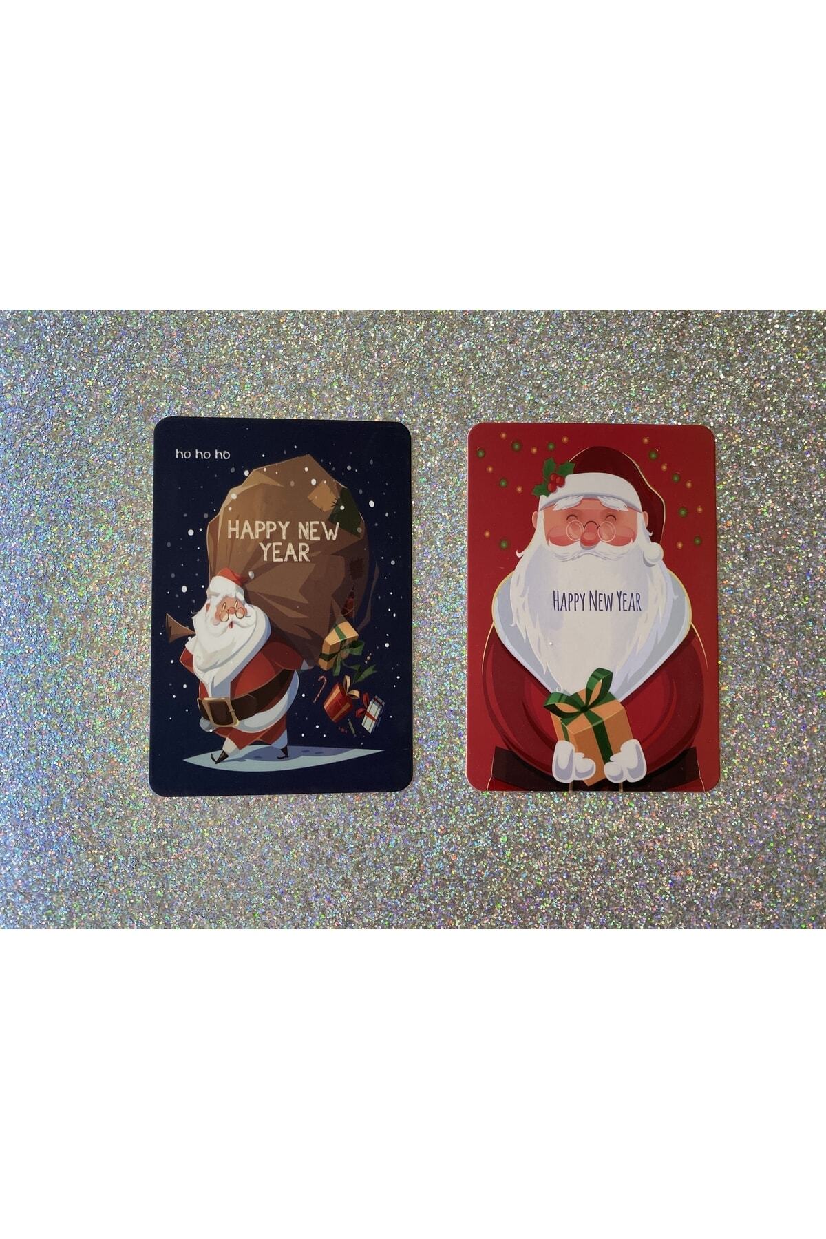 4nio Yılbaşı Kartpostal Hediye Kartı 2 Li Set 7