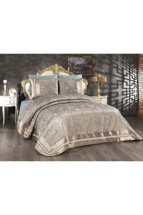 Homeart Batik Platin Şık Çift Kişilik Yatak Örtüsü