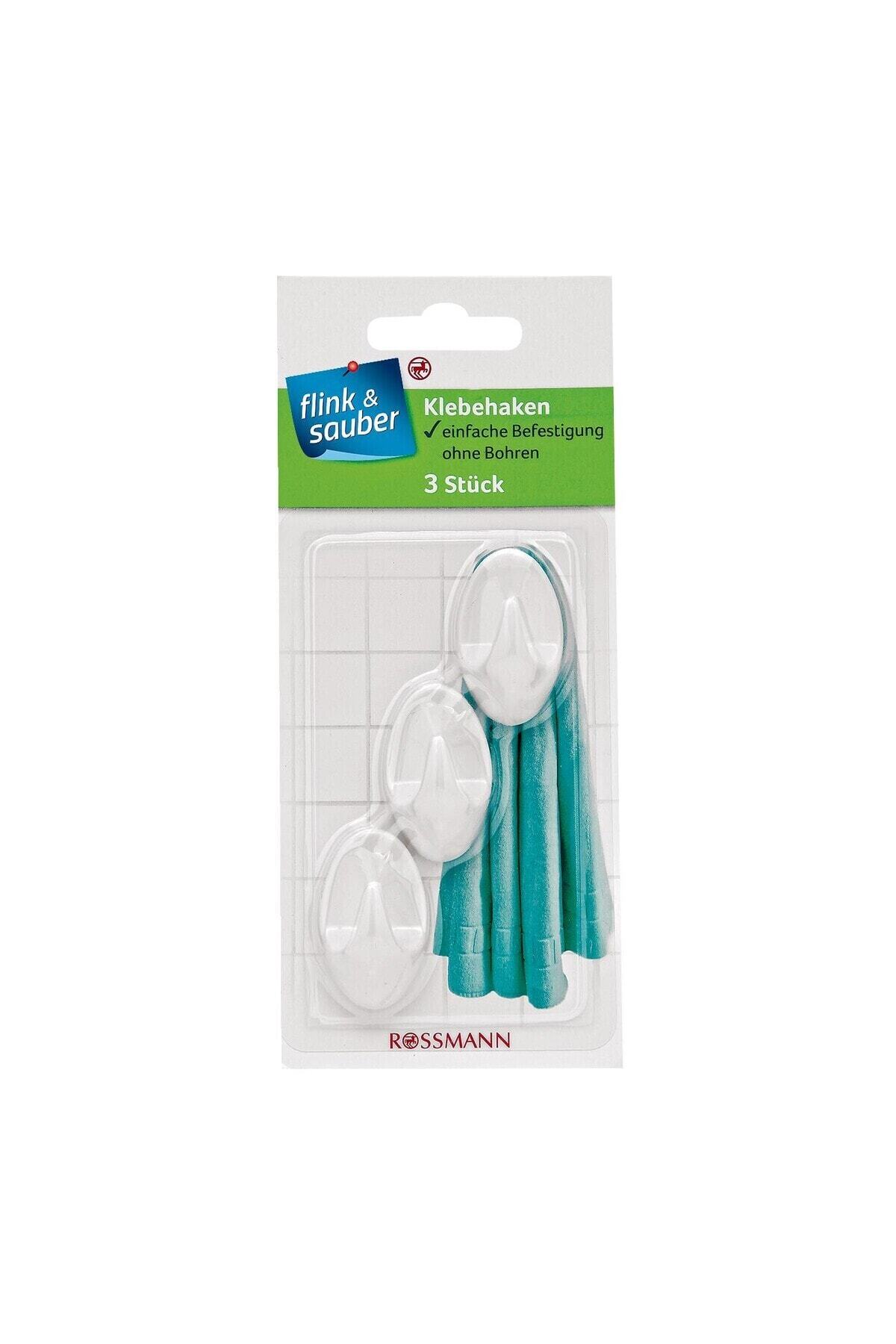 Flink Sauber-Flink & Sauber Adhesive Hanger Oval, White 3-Piece 1