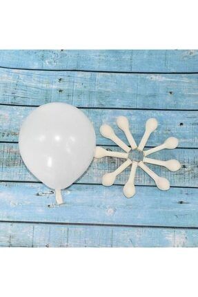 Mini Beyaz Mat Pastel Balon (6 Inch) 10 Lu hemen kargo 12