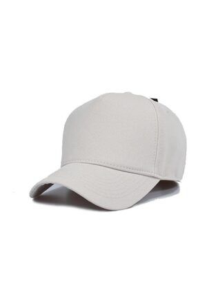 Düz Renk Basic Pamuklu Unisex Ekru Şapka COSMO1577OUT