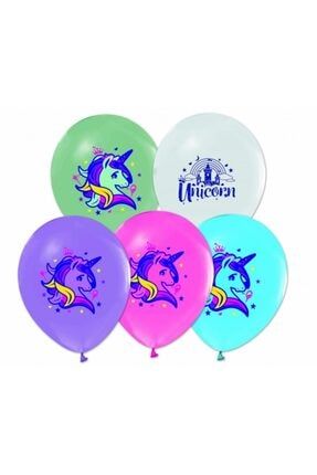 Unicorn Baskılı Balon 10 Adet
