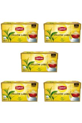 Yellow Label Demlik Poşet Çay 100'lü 5 Paket (500 Adet) demlikpoşetçayşerefkudenlipton050505