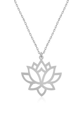 Gümüş Lotus Çiçeği Kolye Gümüş Kolye Dn432a DZGDN432