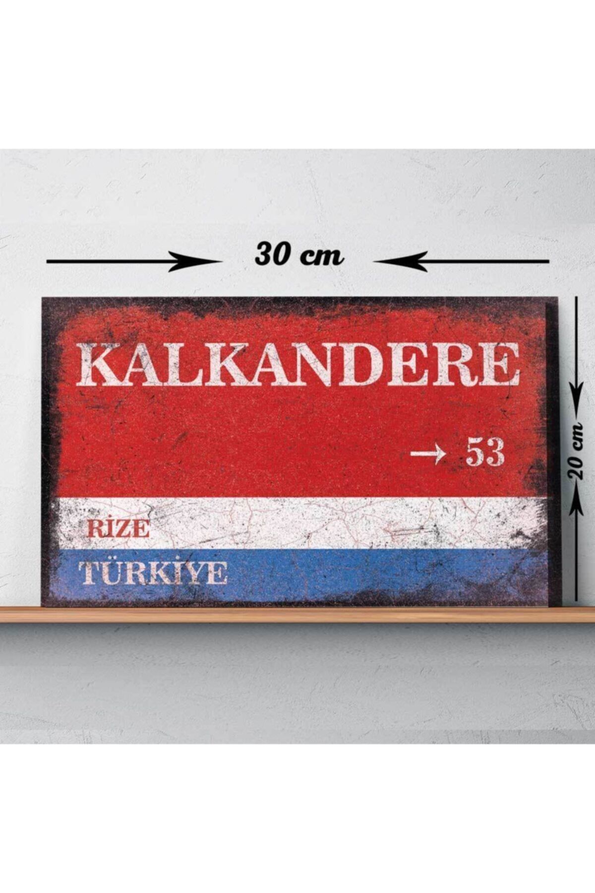 rize kalkandere sokak tabelasi vintage tablo