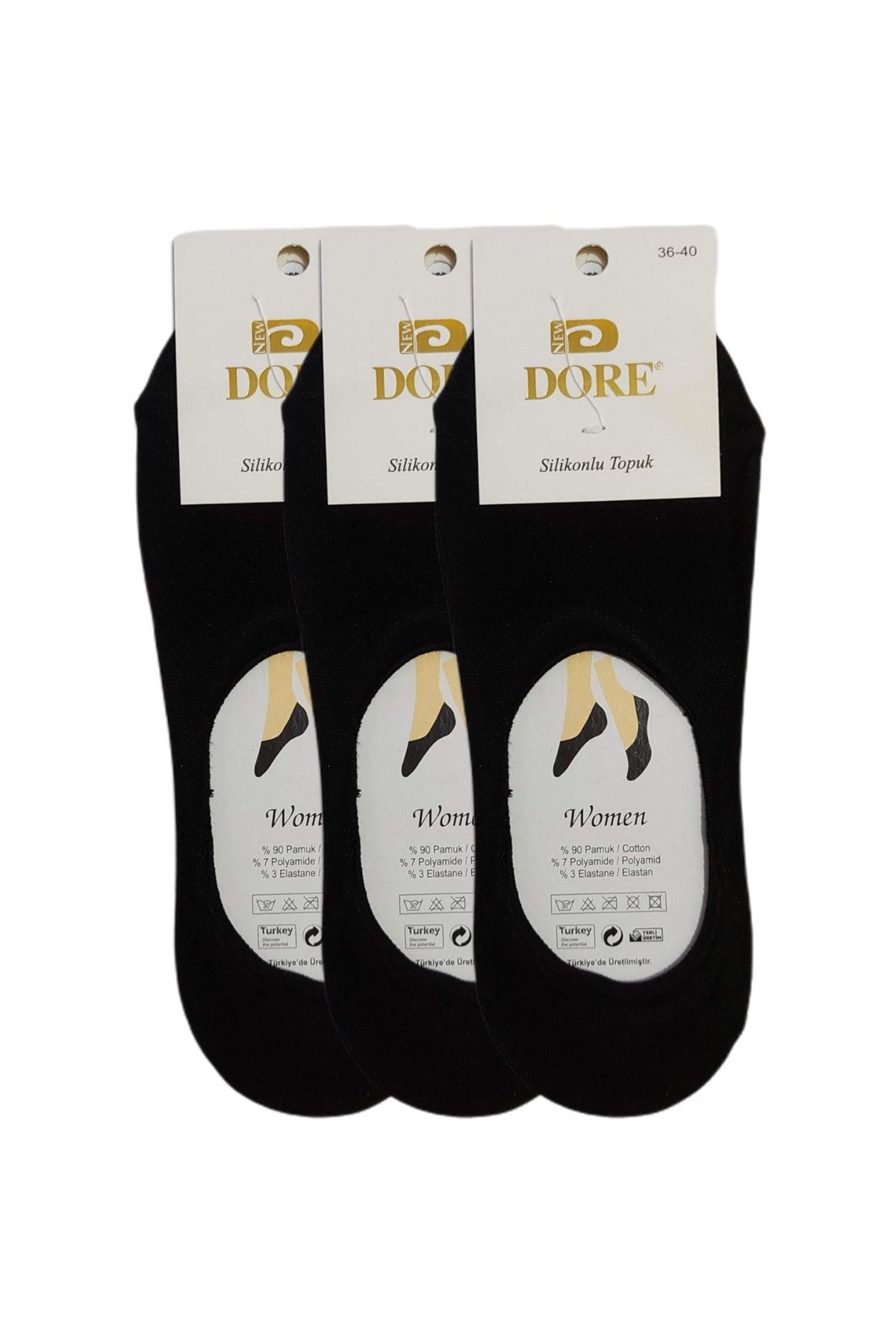DORE Women's Skin Color Toe Seamless Non-Slip Silicone Modal Ballerina Socks