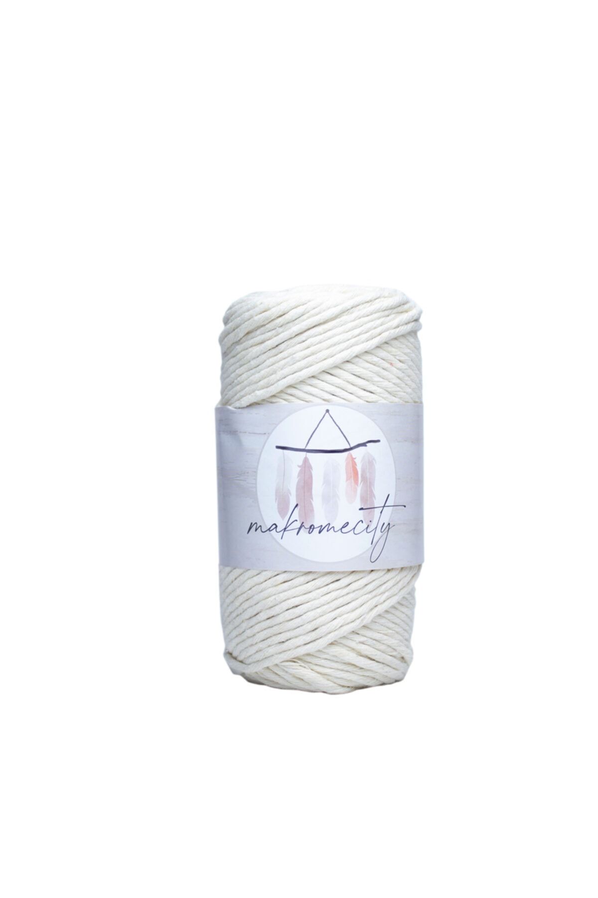 Makromecity-Σκάνδαλο Macrame Twine 3mm Single Twist Makrame Scannable Hobby Twine Σετ 3 τεμαχίων Ecru Tile Milk Coffee 2