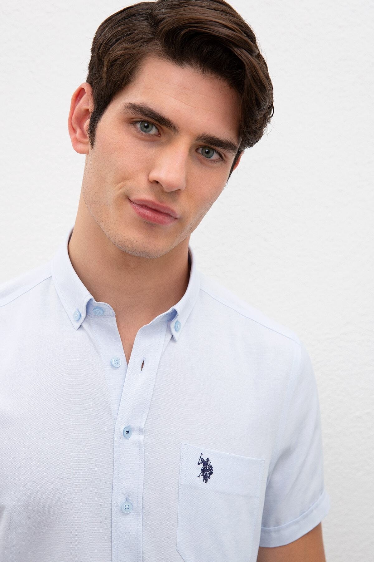 پیراهن مردانه آبی یو اس پولو | G081GL004.000.981280 اورجینال - تصویر 2