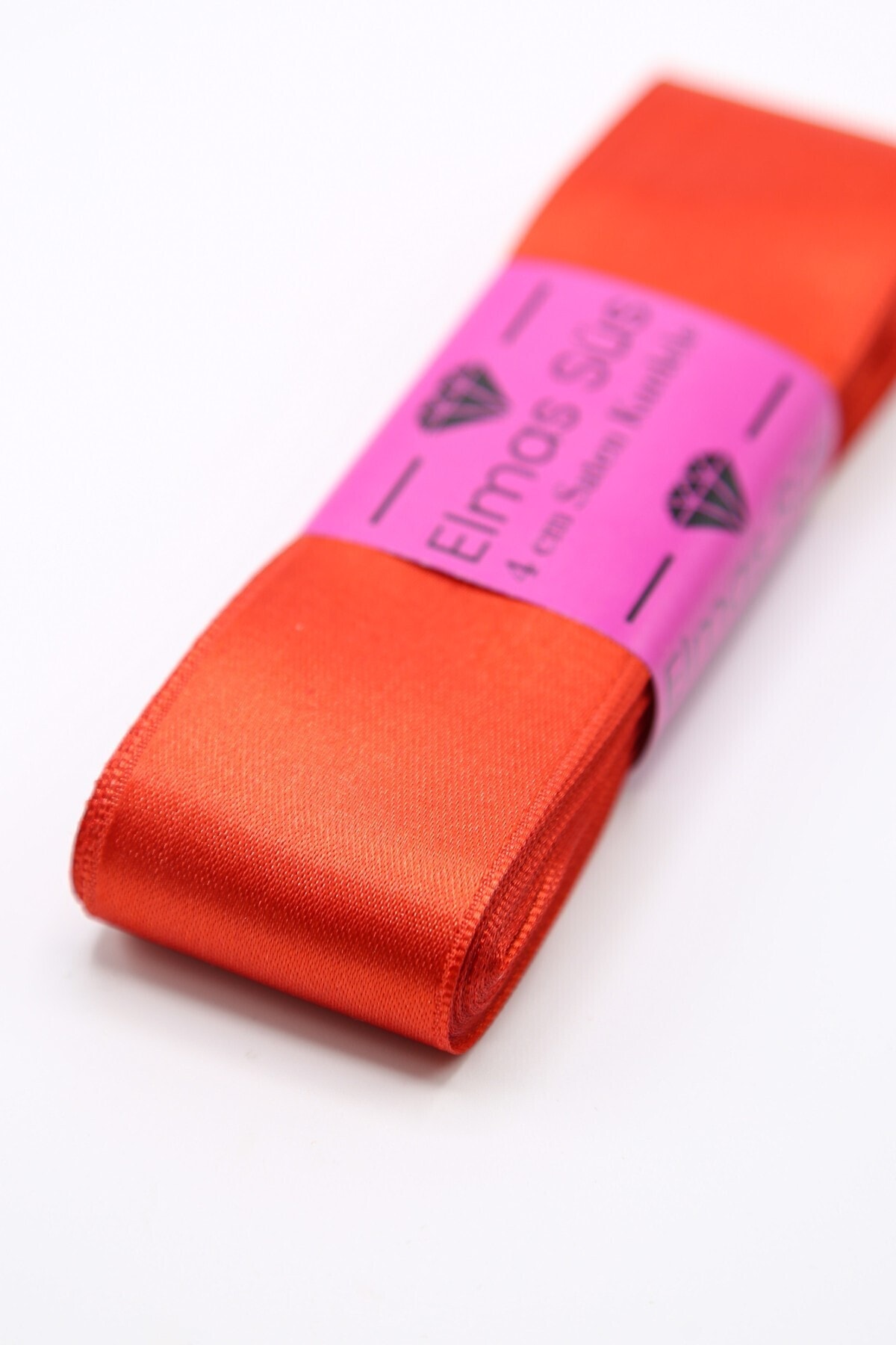 E Elmas Kırmızı Saten Kurdele (4cm-10m)