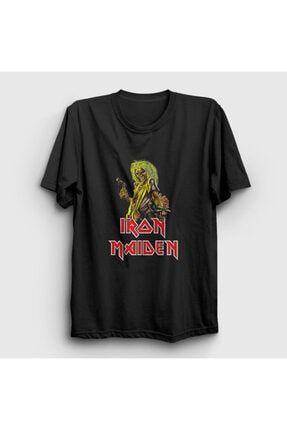Unisex Siyah Eddie Iron Maiden T-shirt 85620tt