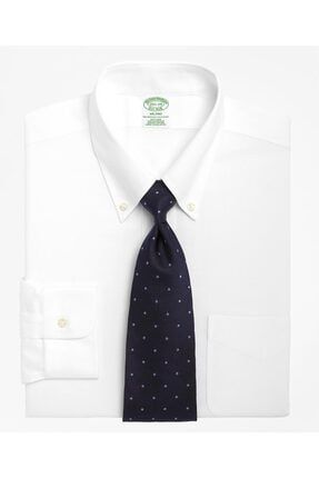 Erkek Beyaz Non-İron Düğmeli Yaka Oxford Milano Kesim Klasik Gömlek 1-00002149