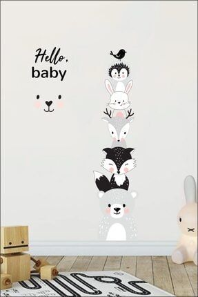 Siyah Beyaz Hayvanlar Çocuk Odası Sticker S20EVD18