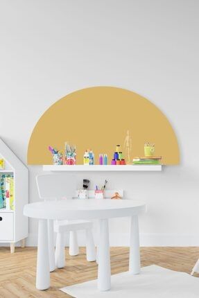 Bohem Haki/sarı Yarım Daire Çocuk Bebek Odası Sticker (50x100 Cm) k435