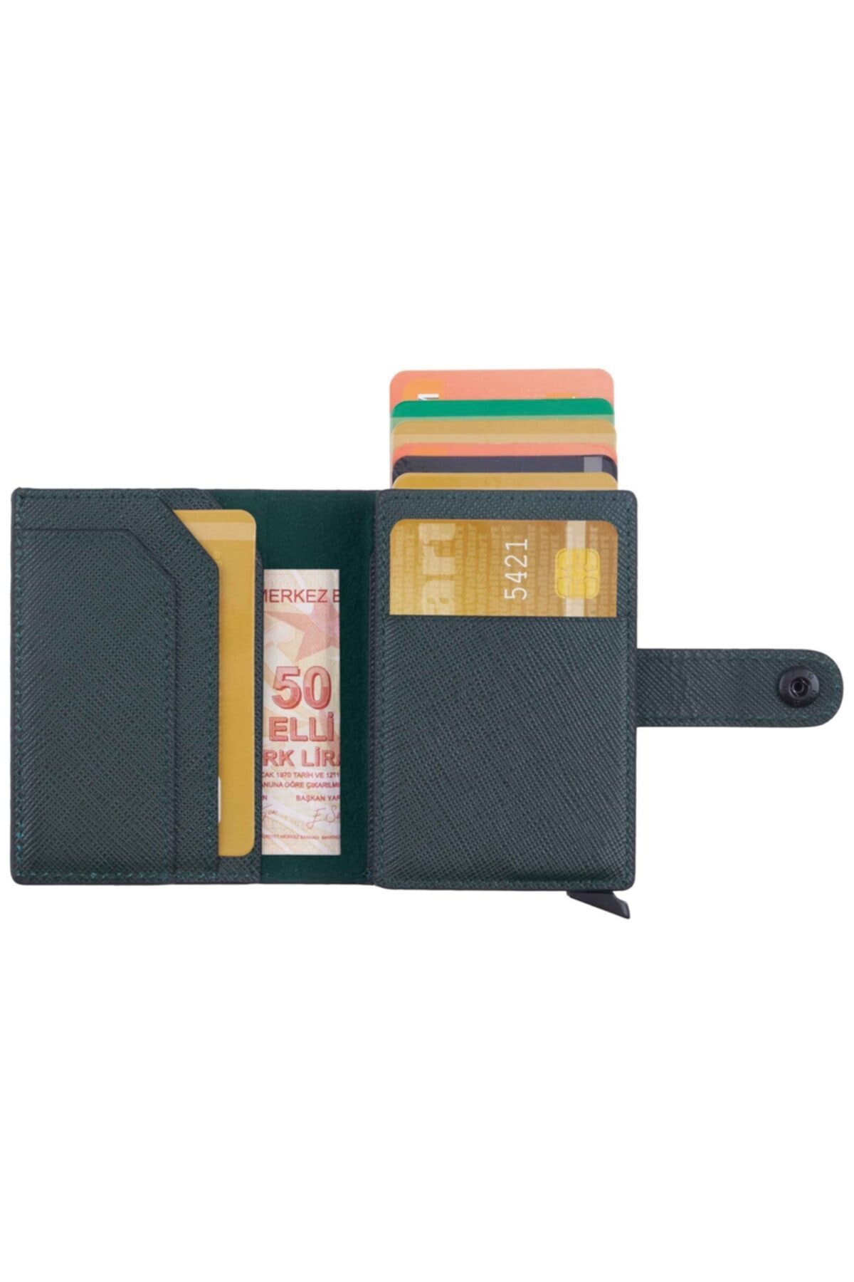 کیف پول مردانه سبز WalSmart | PRA-3614517-022476 اورجینال - تصویر 3
