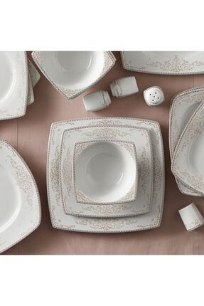 karaca autumn fine cream 60 parca 12 kisilik yemek takimi kare fiyati yorumlari trendyol