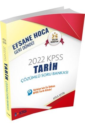 2022 Kpss Tarih Soru Bankası Çözümlü - Atila Çetin 9786057472885