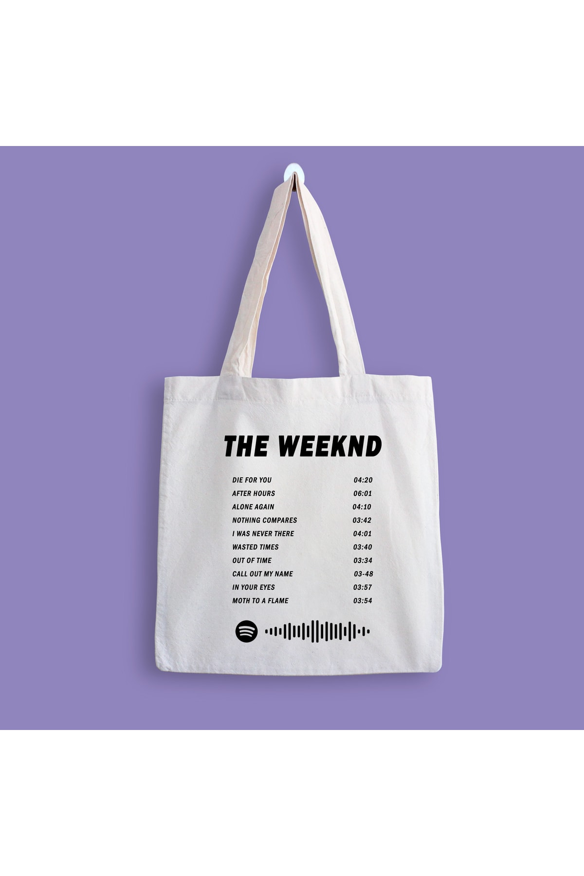 designedfy The Weeknd Album Receipt Baskılı Bez Çanta - Fiyatı