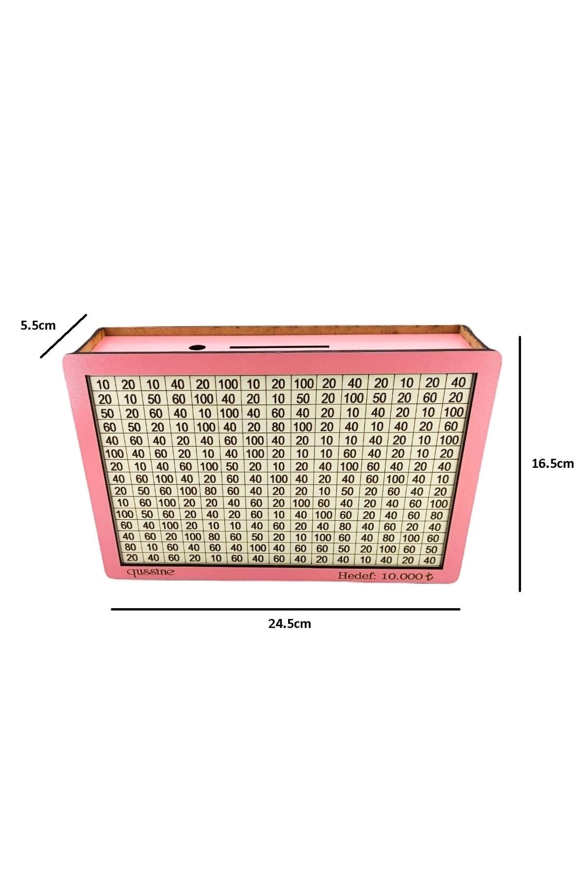 Hedefli Para Biriktirme Kutusu 10.000 Pembe Kumbara