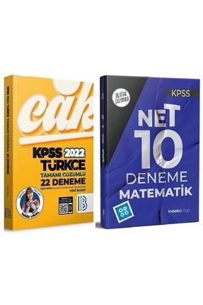 2022 Kpss Türkçe 22 + Indeks Matematik 10 Deneme 2 li Set - Yelda Ünal 9999257489444