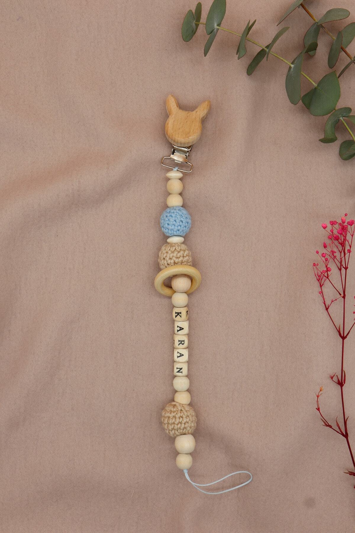 lilamtasarım Emzik Zinciri - Emzik Askısı Ahşap Emzik Zinciri Emzik Tutucu Emzinciri-t fotoğrafı 4 (önizleme)