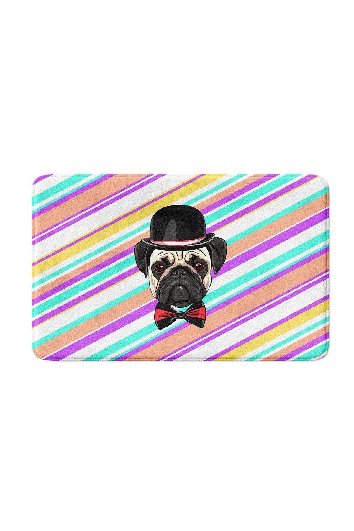 Cute Design Microfiber Bath Mat, Non-Slip Base, Machine Washable (40x60)