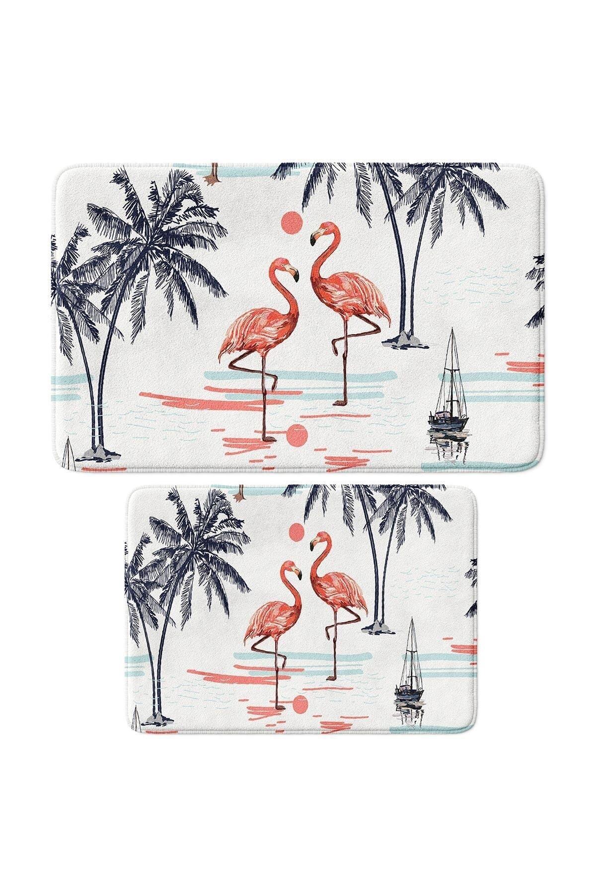 Cute Printed 2-Piece Bath Mat Set - Non-Slip Base, Machine Washable, 50x80cm And 40x60cm