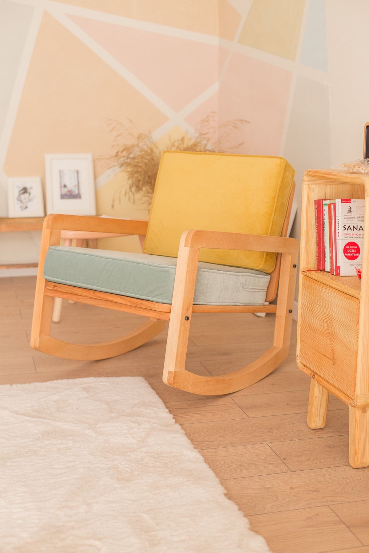 Quppa Home 'dan Masif Kayın Ağacı El Işçiliği Sallanan Koltuk Qpmsf