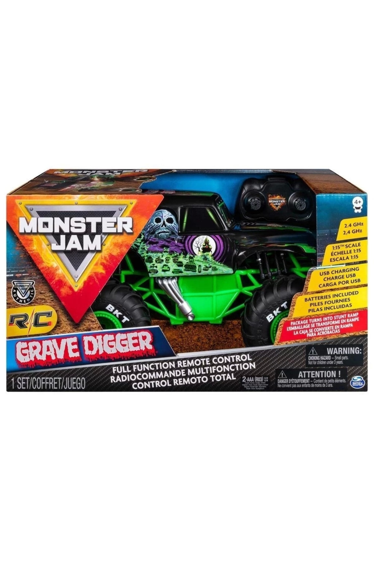 Spinmaster Spin Master Monster Jam 1:15 Ölçekli Grave Digger 6045003