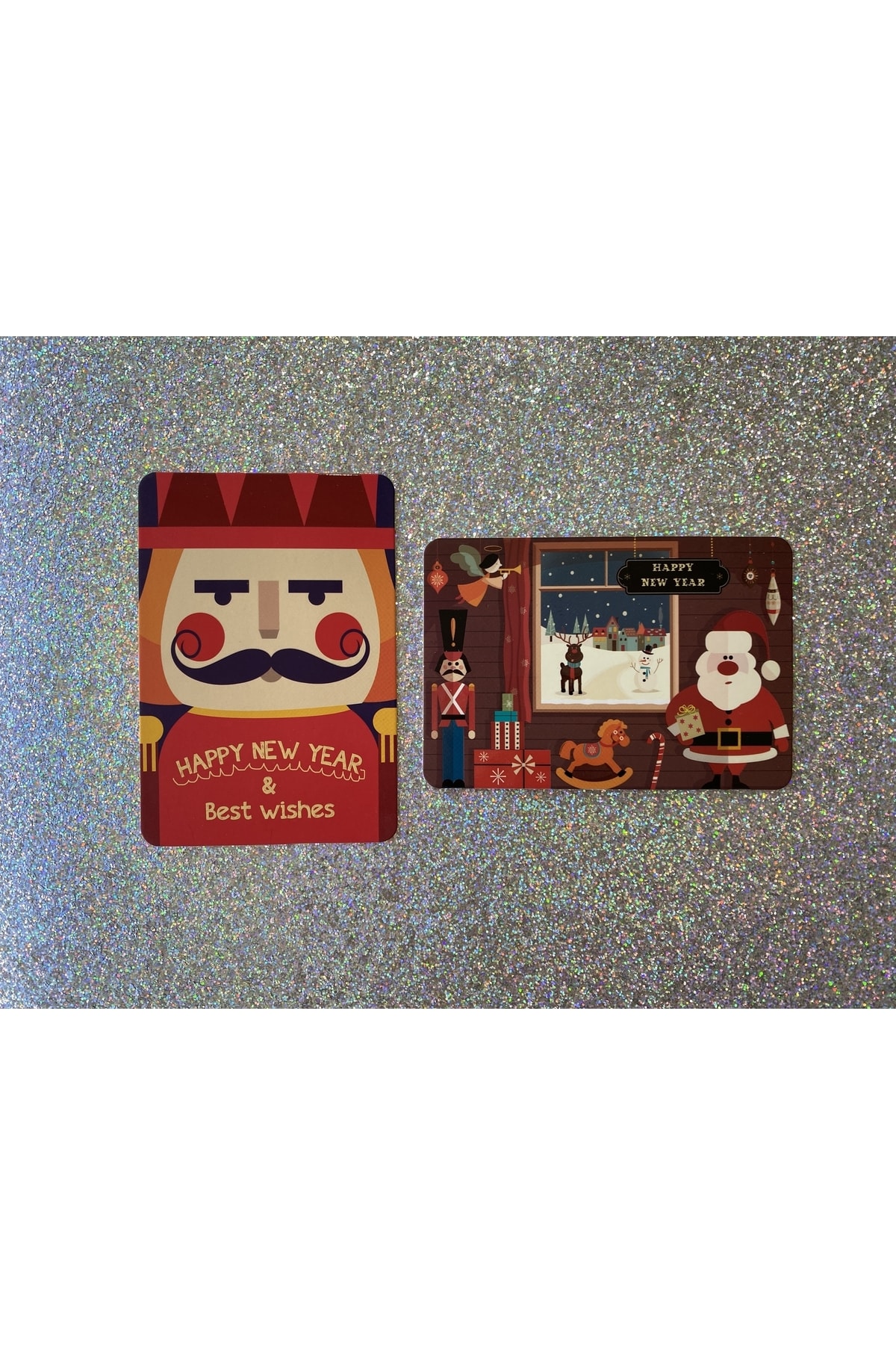 4nio Yılbaşı Kartpostal Hediye Kartı 2 Li Set 3